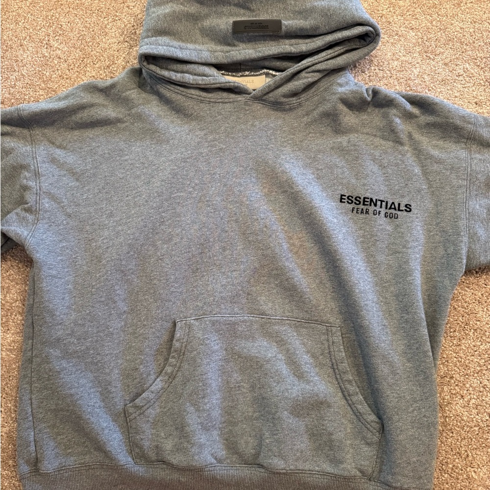 Essentials Fear of God Dark Oatmeal Hoodie
